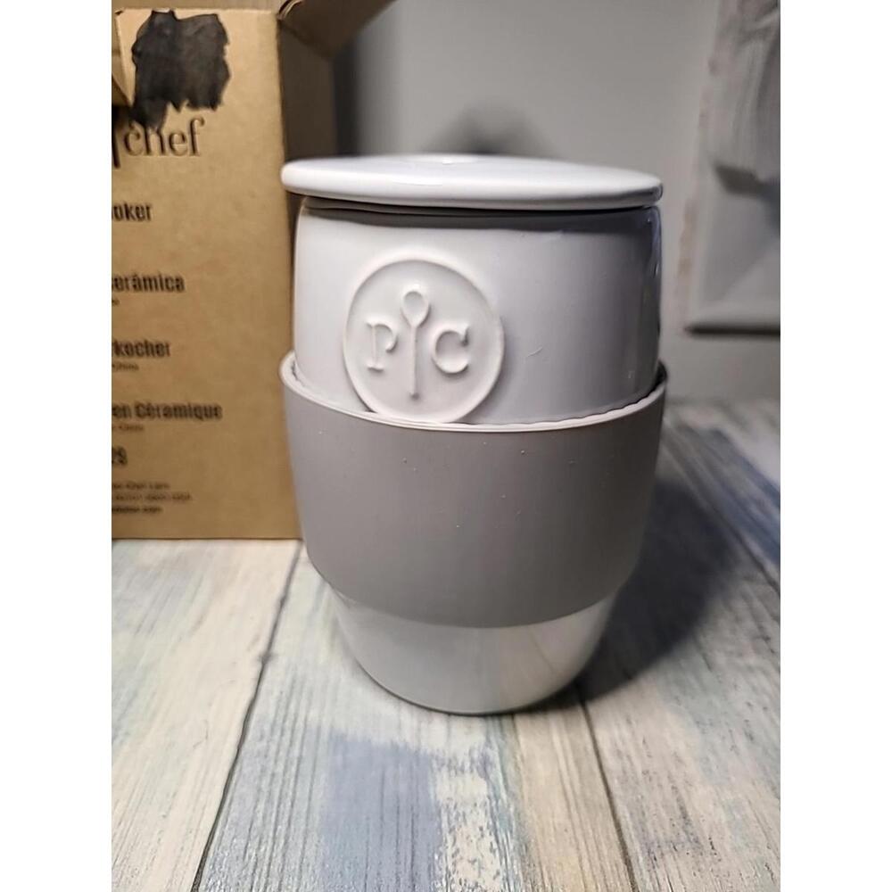 Pampered Chef Ceramic Egg Cooker - Item #1529 - Microwave Eggs/Cake/Muffins -NOB
